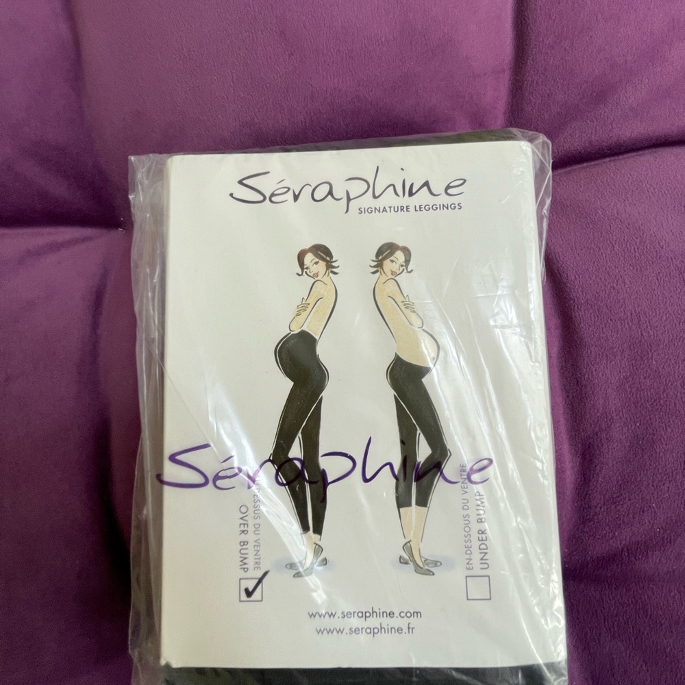 Seraphine Maternity seamless over the bump black leggings - S - NWT Orig package